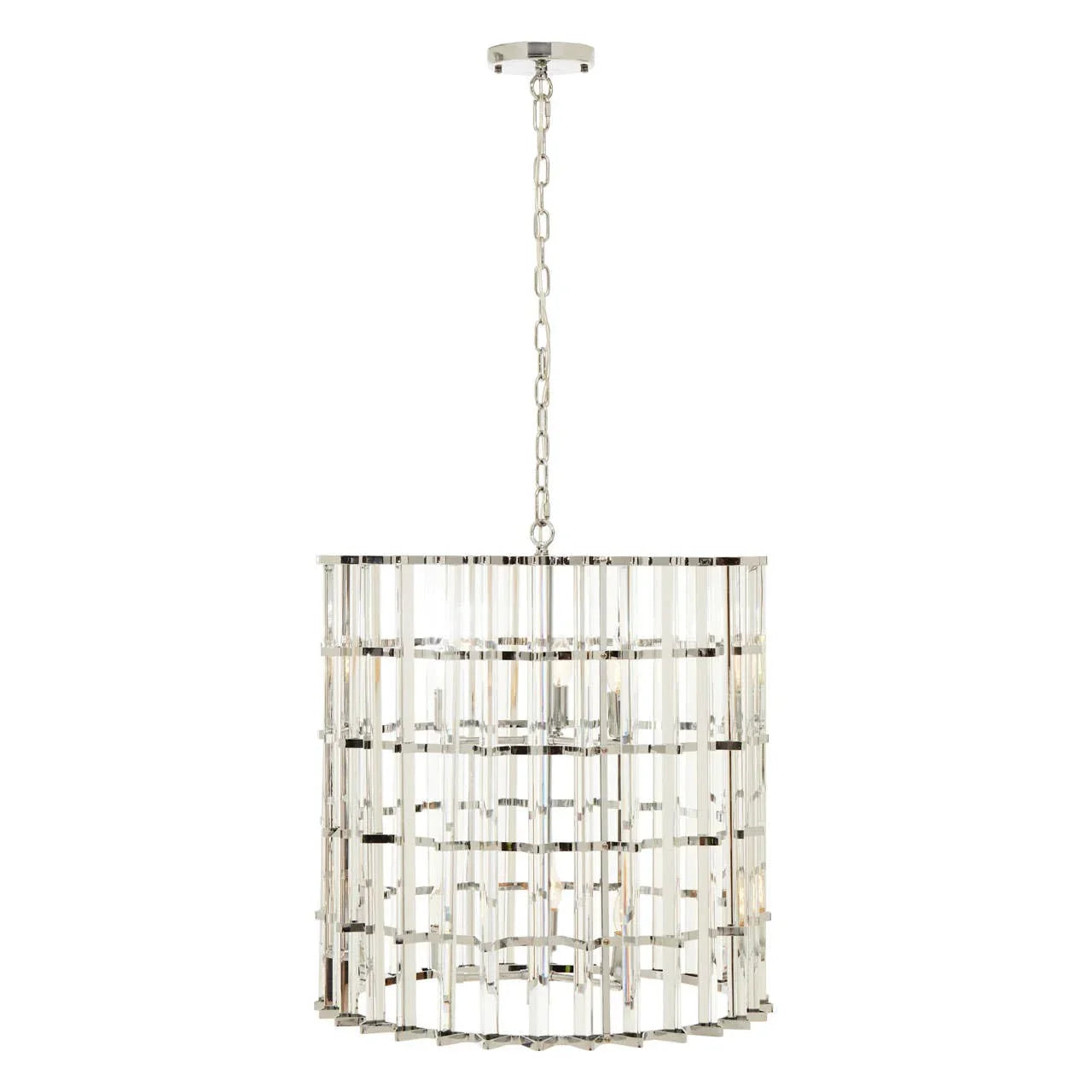 Prism Crystal Chrome Pendant Light