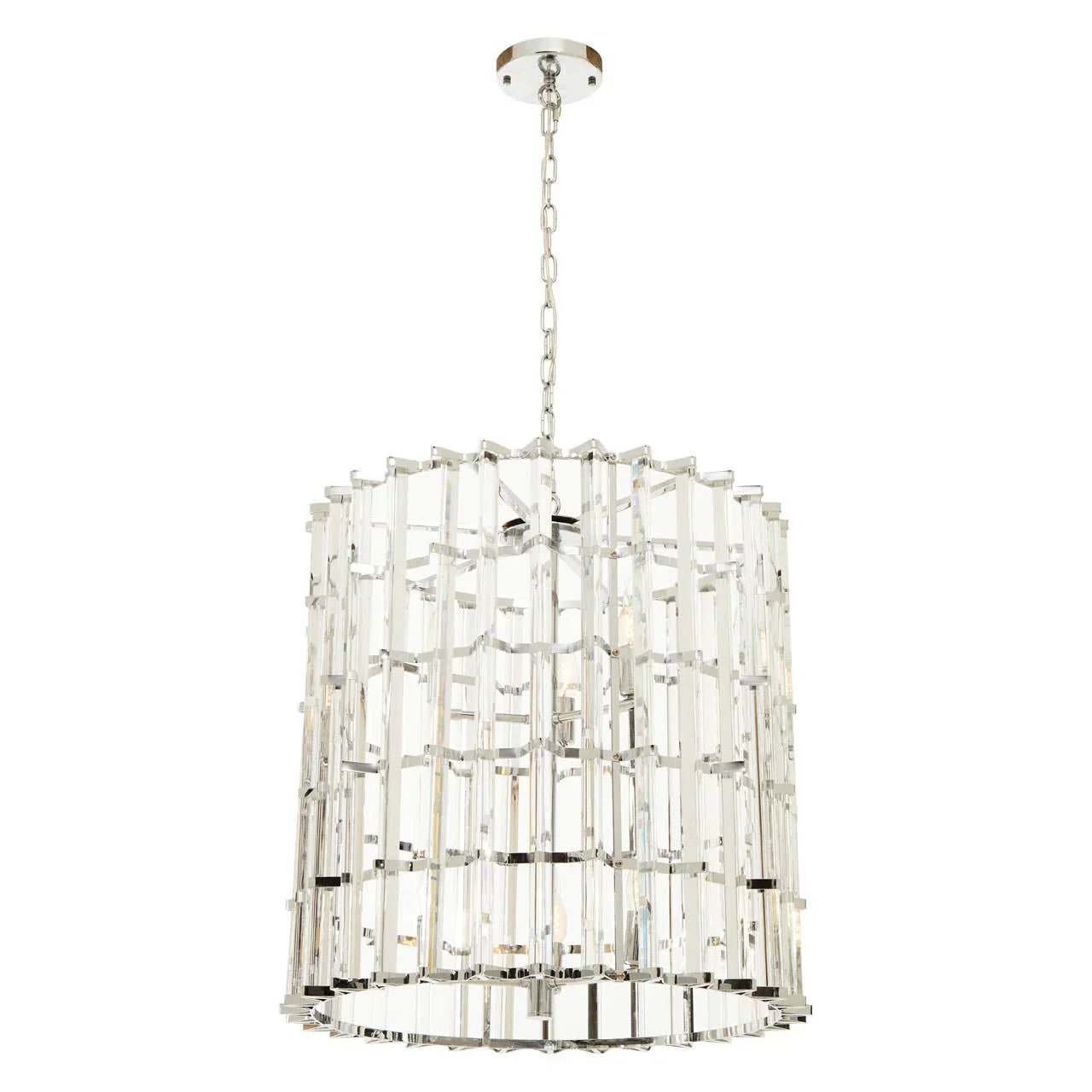 Prism Crystal Chrome Pendant Light