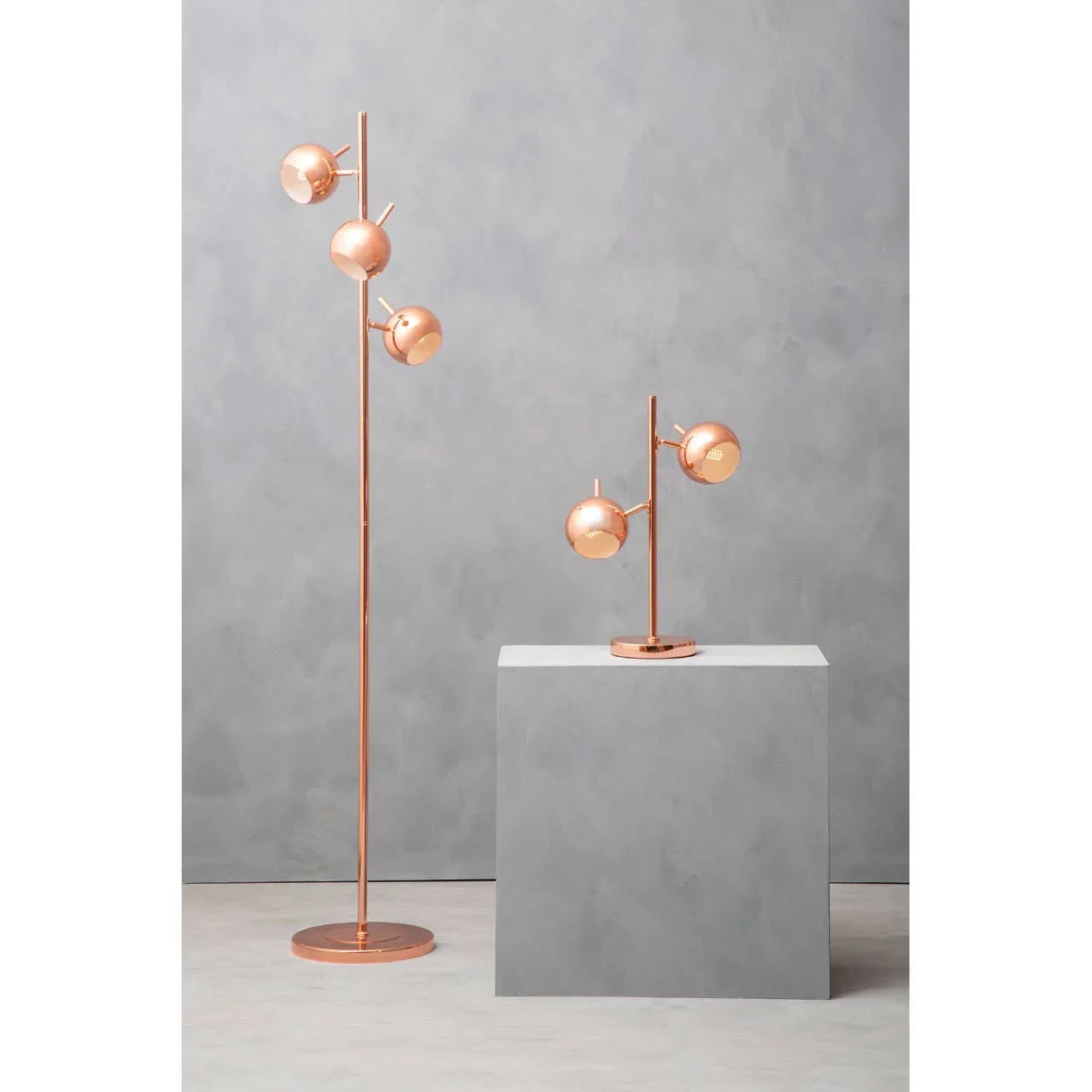 Arched Copper Floor Lamp