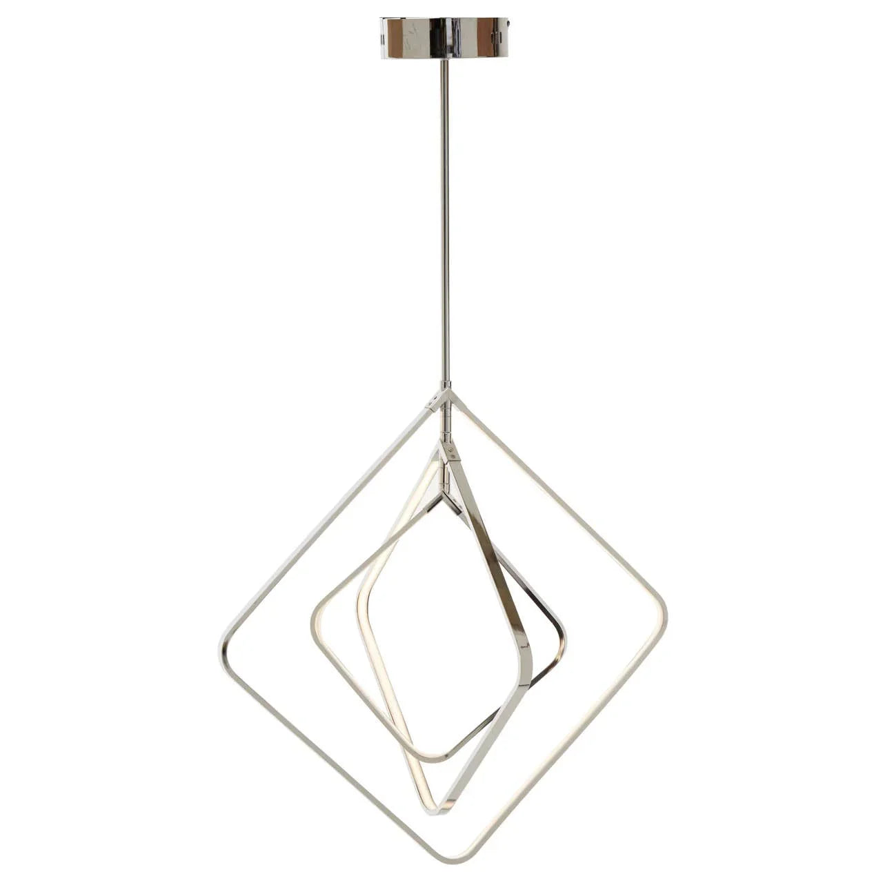 Sleek Chrome Geometric Pendant Light