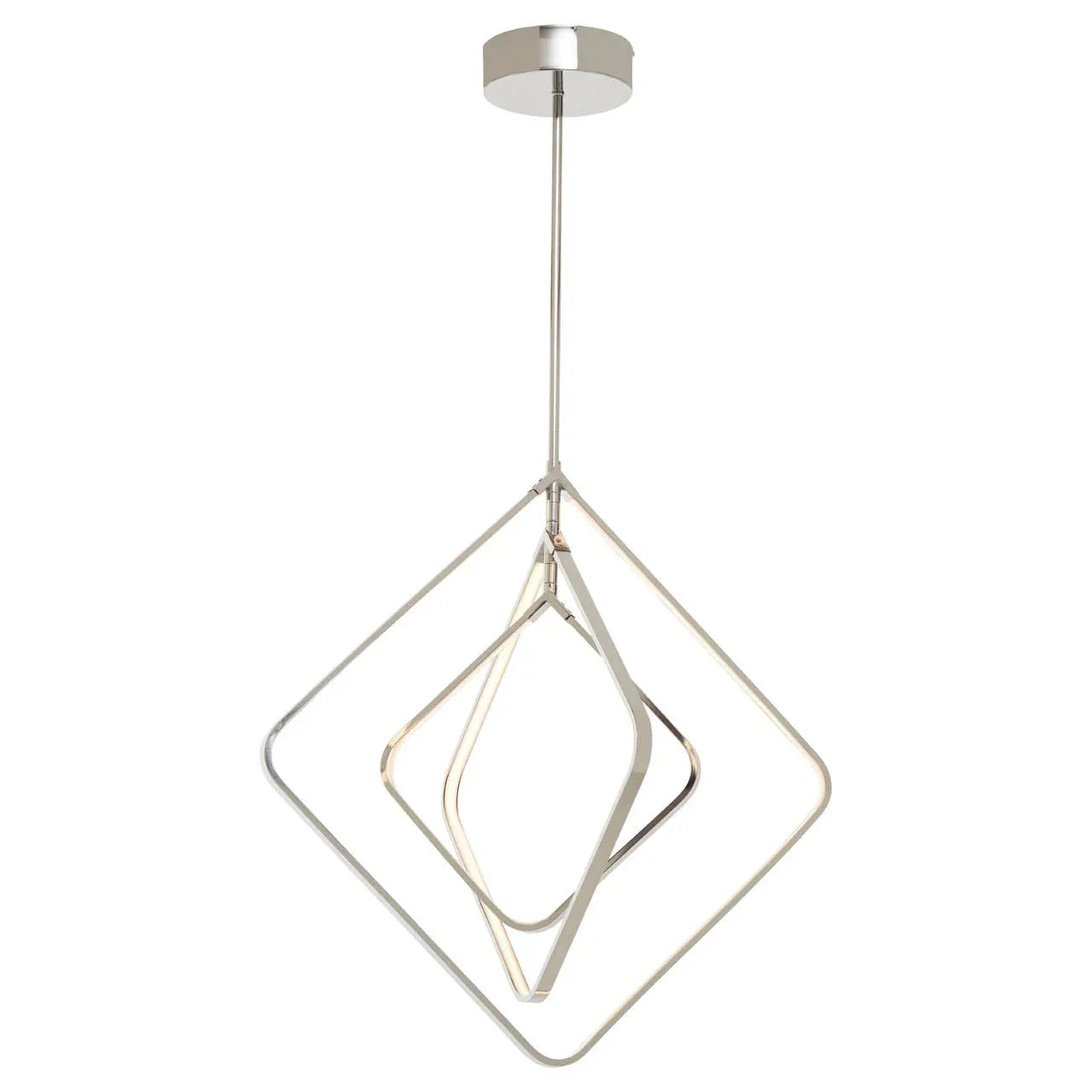 Sleek Chrome Geometric Pendant Light