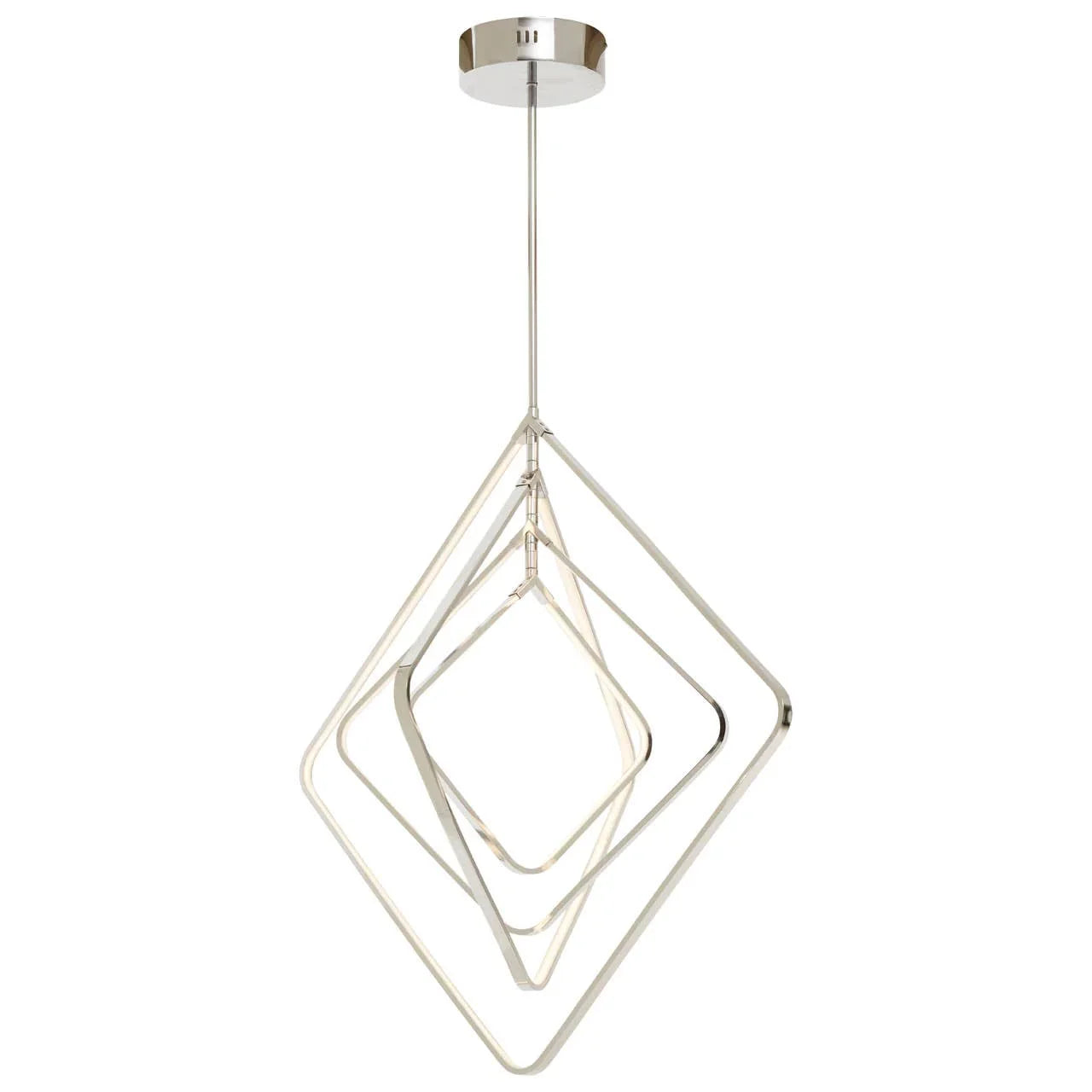 Geometric Chrome Pendant Light