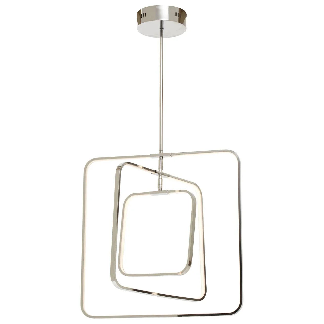 Geometric Chrome Pendant Lighting