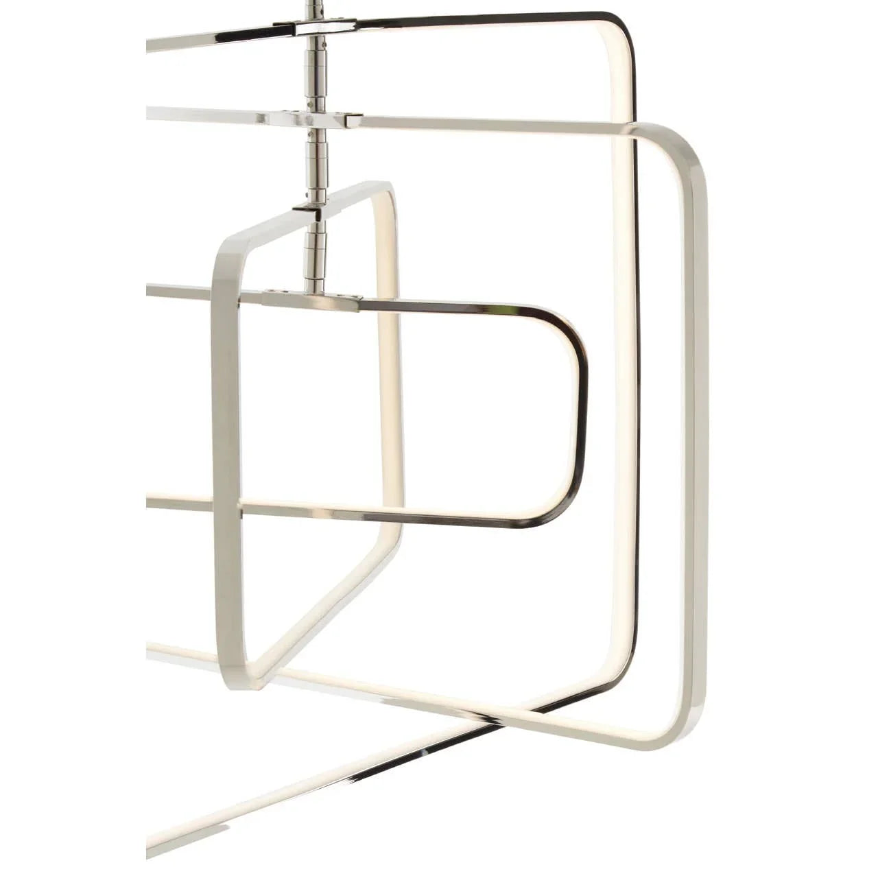 Sleek Chrome Rectangular Pendant Light