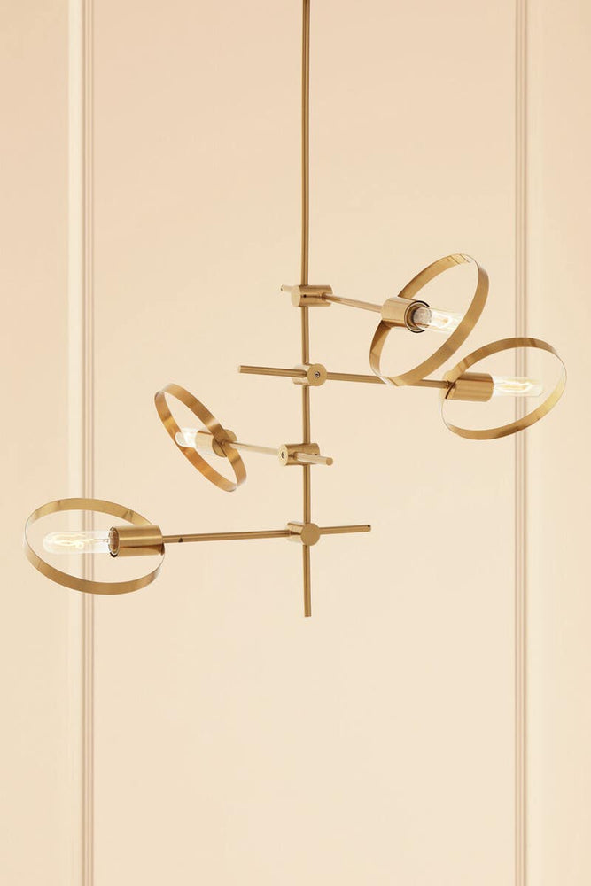 Angular Bronze Pendant Light