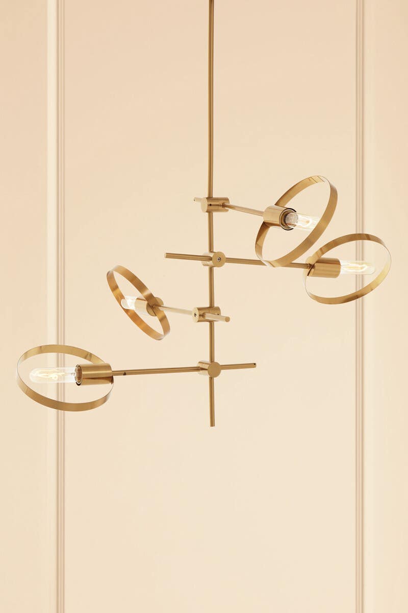 Angular Bronze Pendant Light