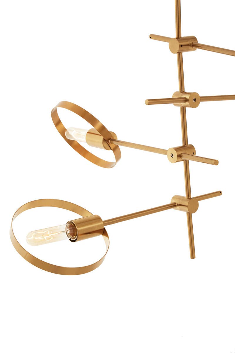 Angular Bronze Pendant Light