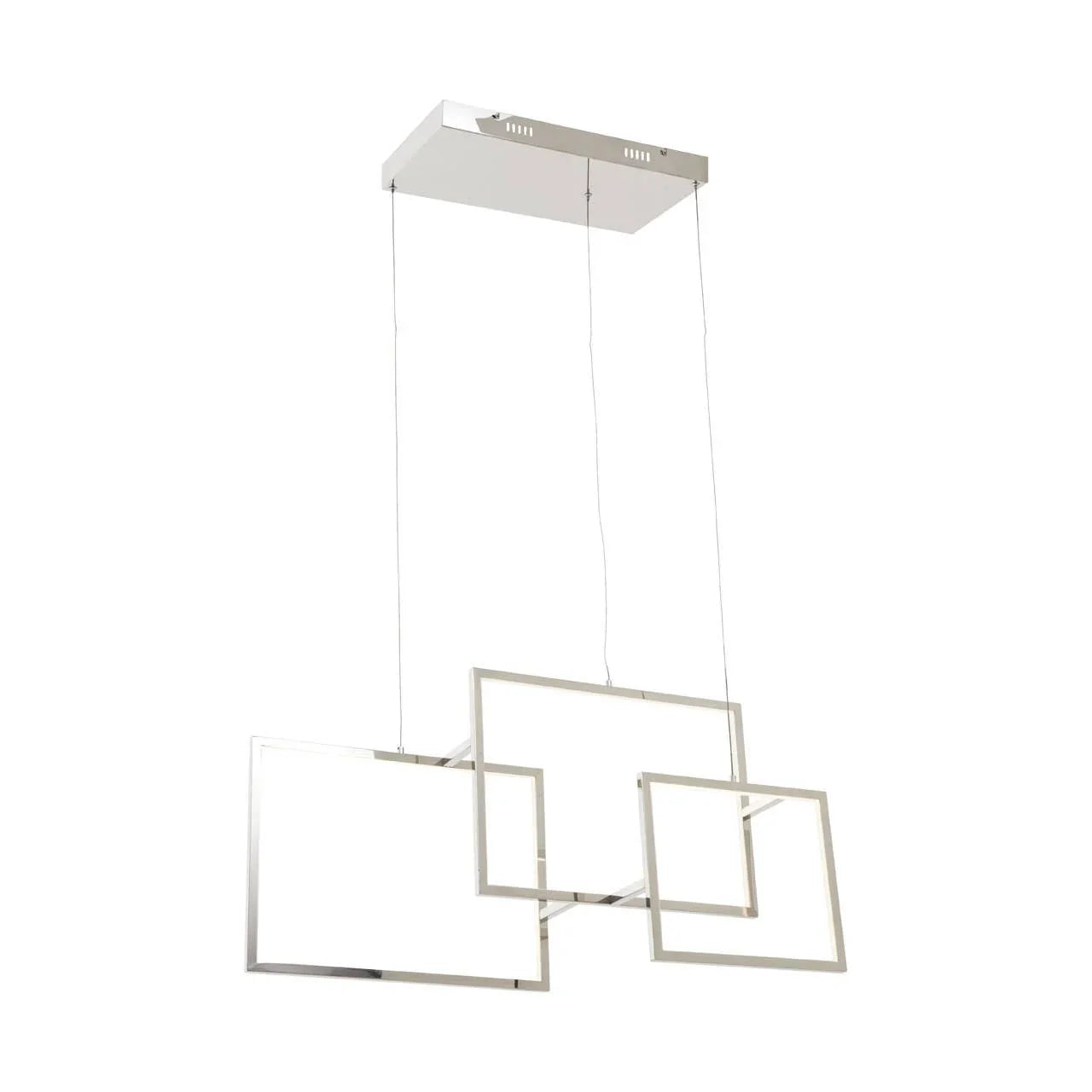 Modern Chrome Square Pendant