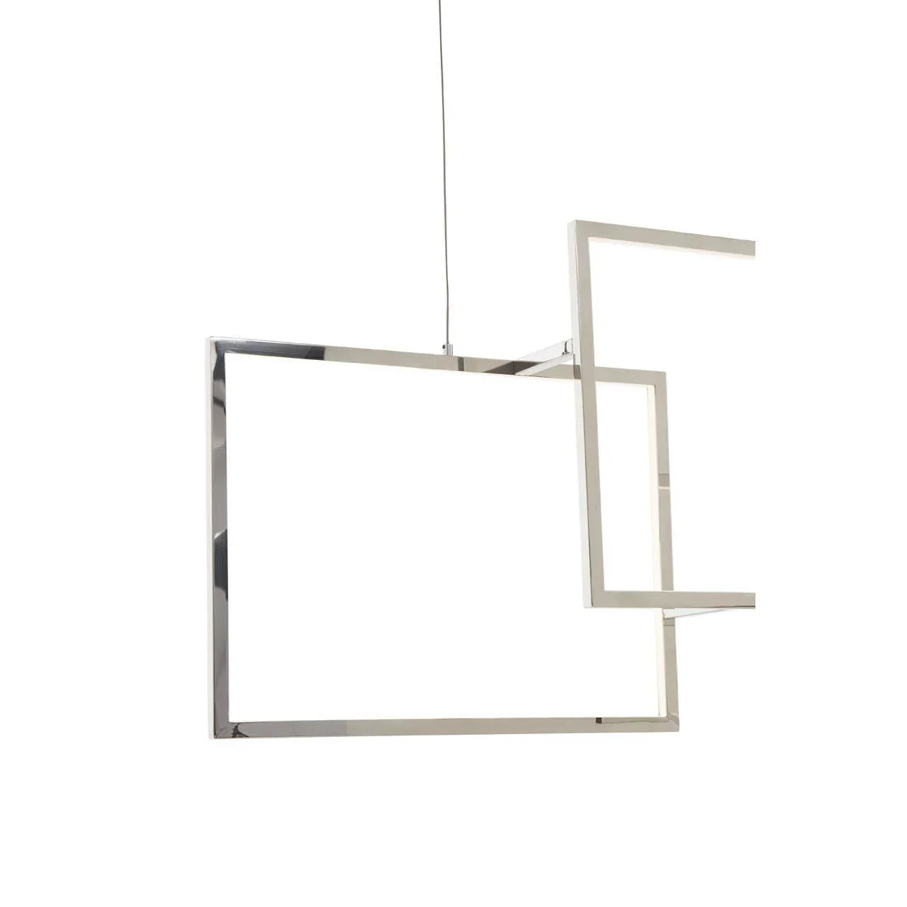 Modern Chrome Square Pendant