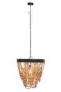 Boho Wood Bead Chandelier