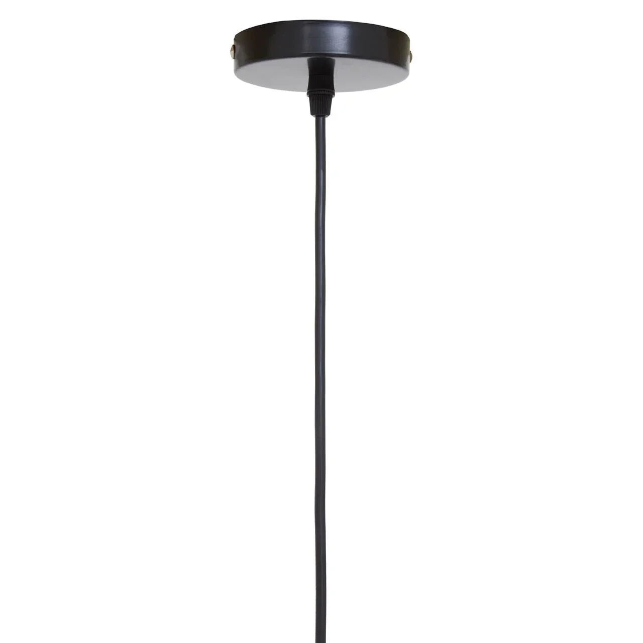 Black ceiling rose with pendant light cable for modern lighting installation