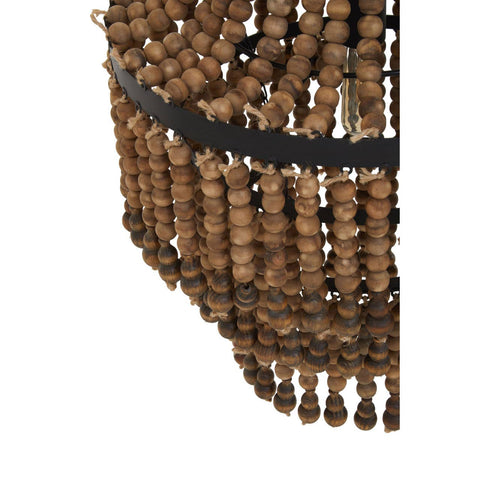 Organic Wood Bead Chandelier