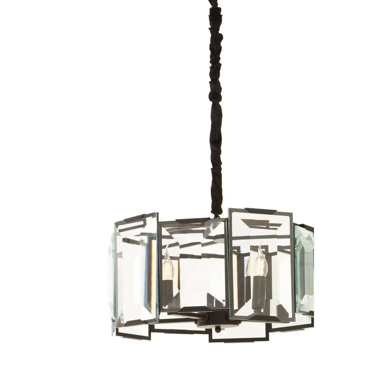 Eclipse Glass Cylinder Chandelier
