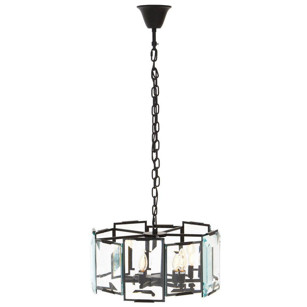 Midnight Glass Cylinder Chandelier