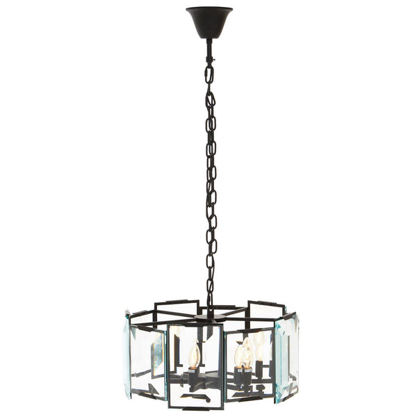 Midnight Glass Cylinder Chandelier