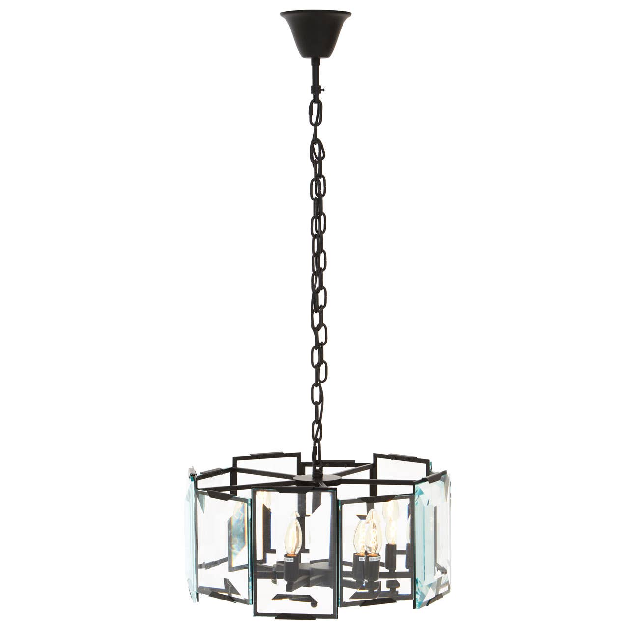 Midnight Glass Cylinder Chandelier