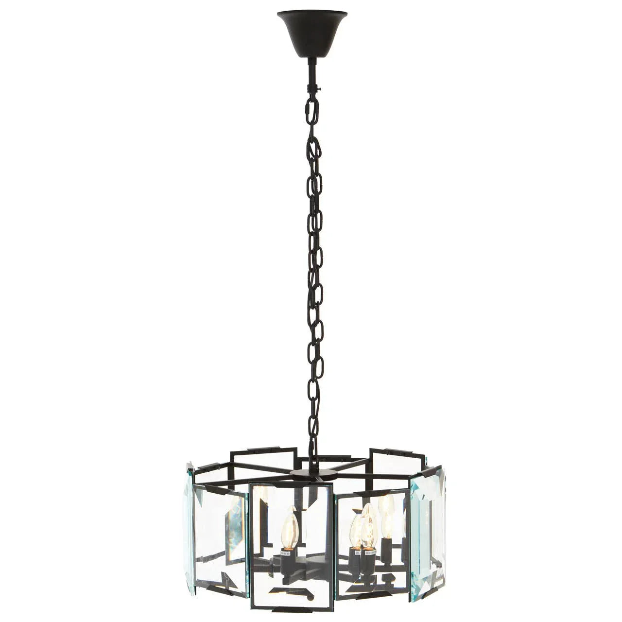 Midnight Glass Cylinder Chandelier
