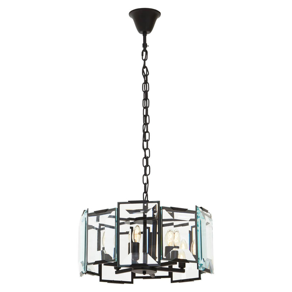Midnight Glass Cylinder Chandelier