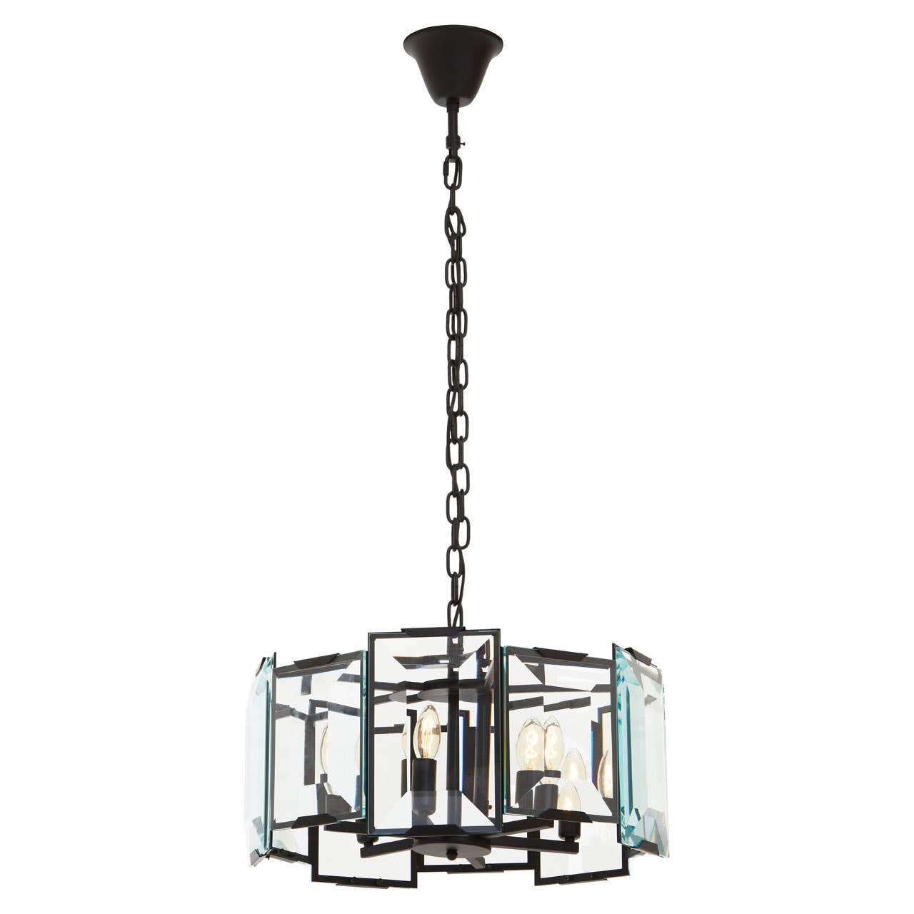 Midnight Glass Cylinder Chandelier
