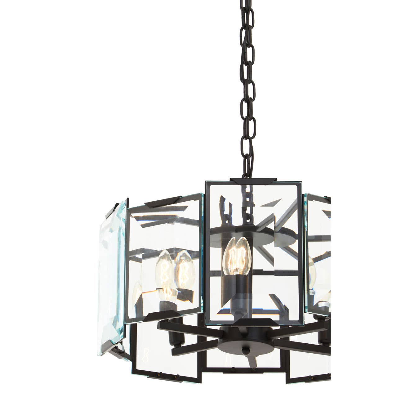 Midnight Glass Cylinder Chandelier