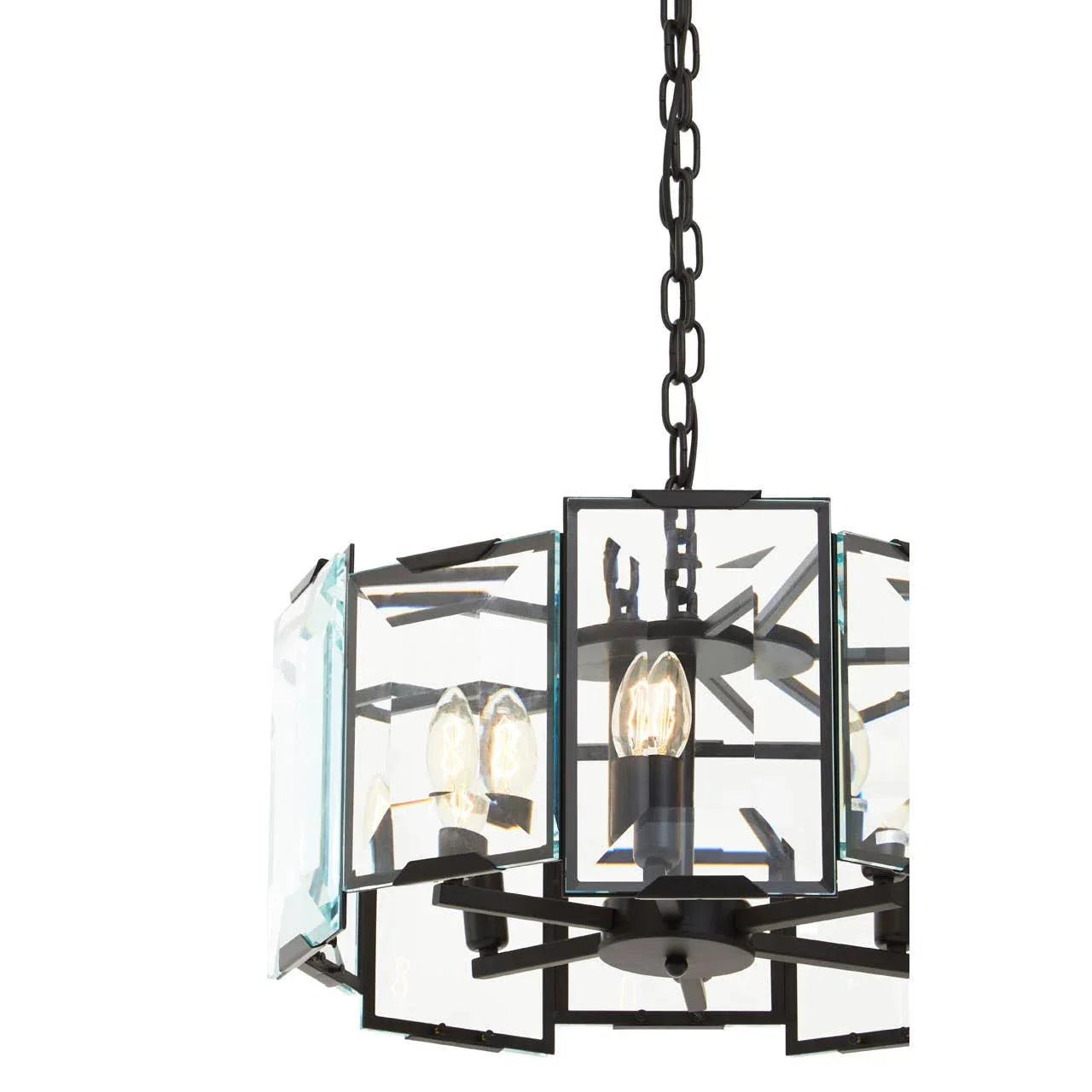 Midnight Glass Cylinder Chandelier