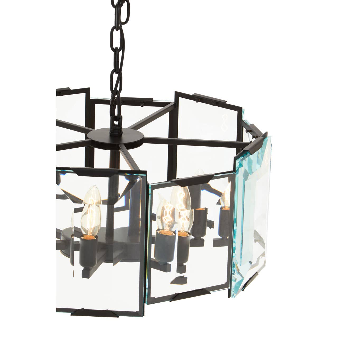 Midnight Glass Cylinder Chandelier