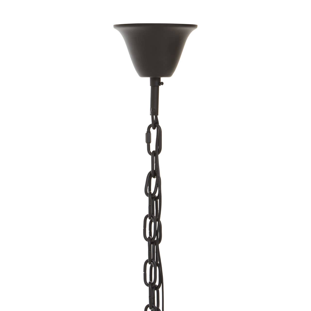Sleek Black Glass Chandelier