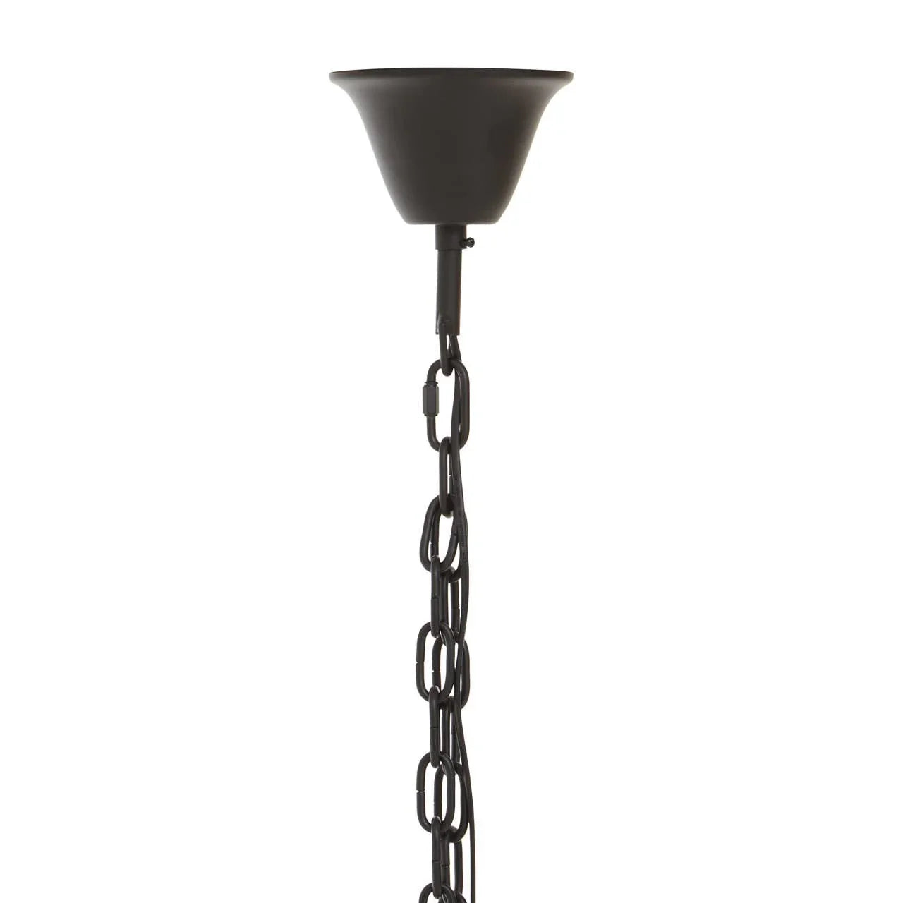 Sleek Black Glass Chandelier