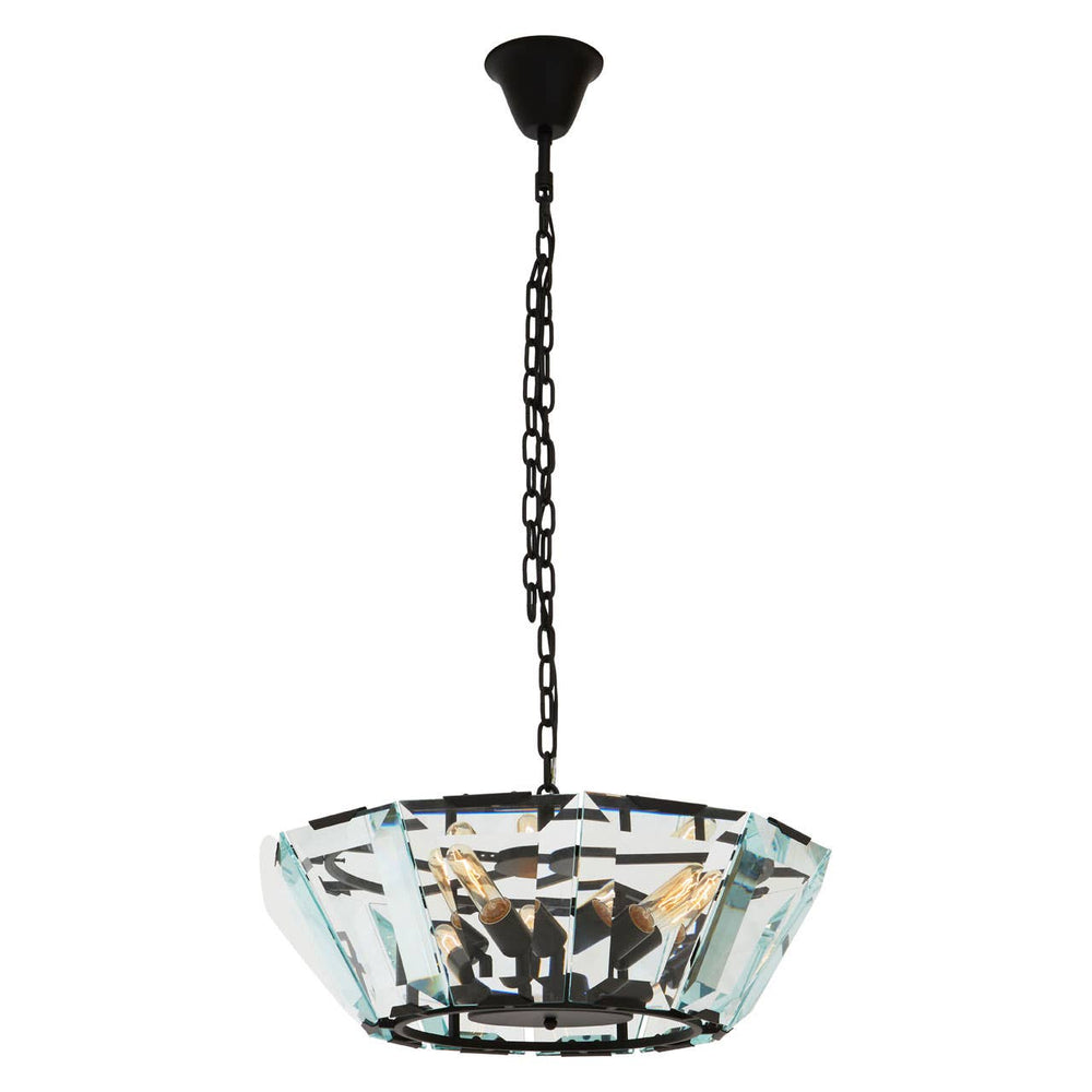 Sculpted Glass Pendant Chandelier