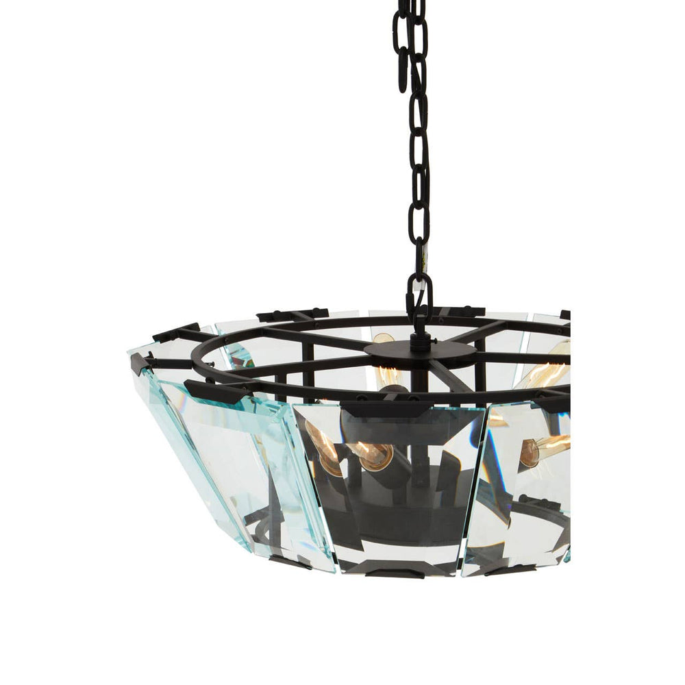 Sculpted Glass Pendant Chandelier