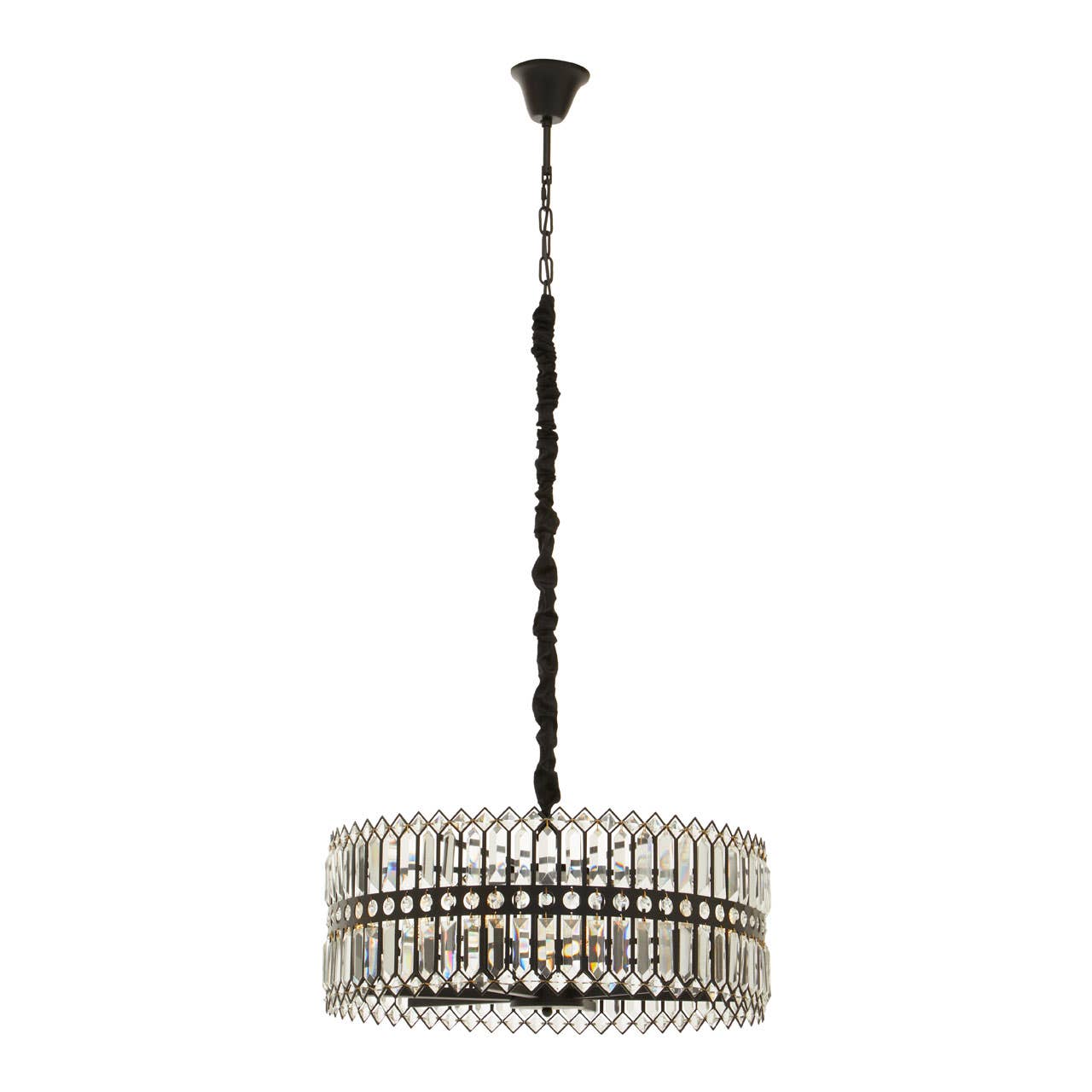 Elegant Crystal Drum Chandelier