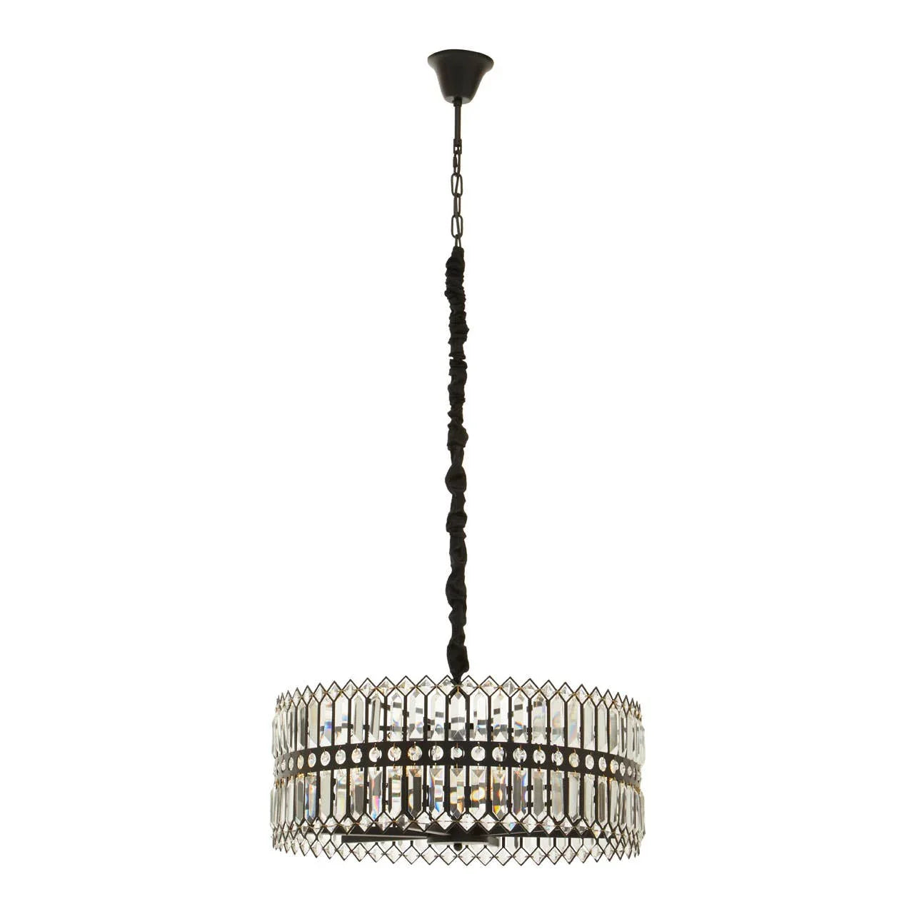 Elegant Crystal Drum Chandelier