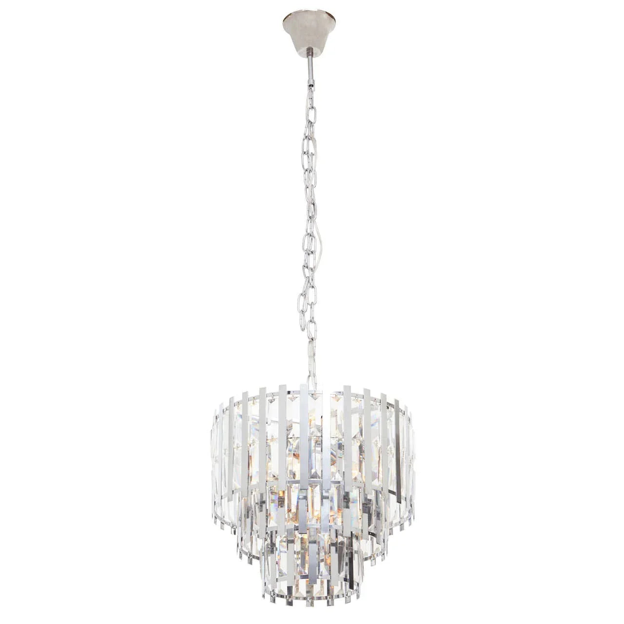 Crystal Chrome Glam Chandelier