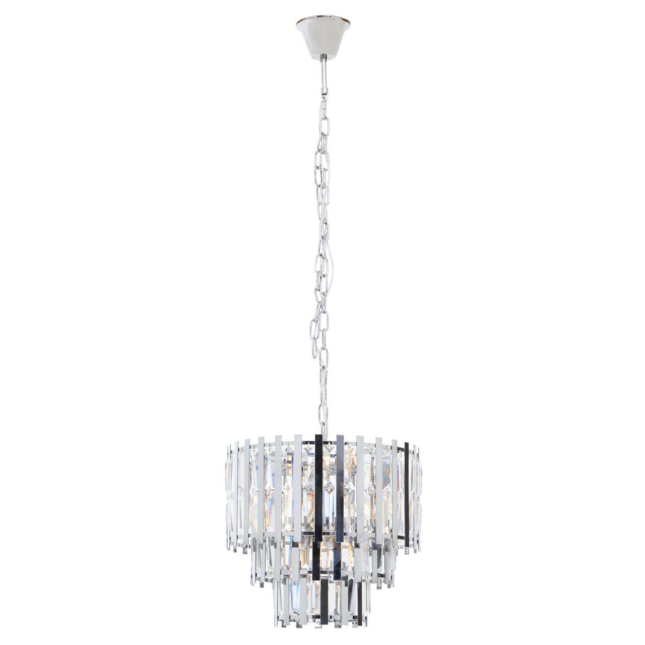Crystal Chrome Glam Chandelier