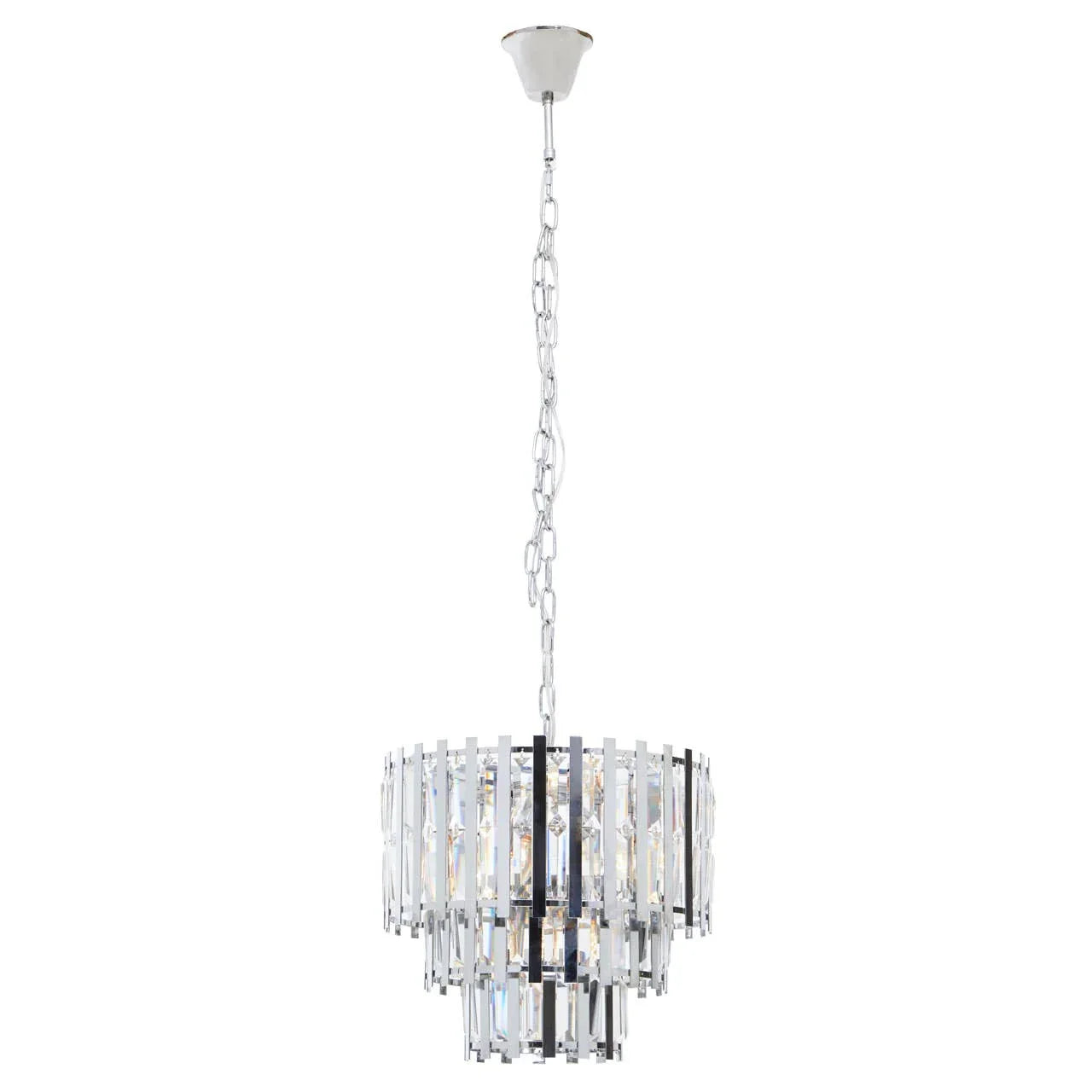 Crystal Chrome Glam Chandelier