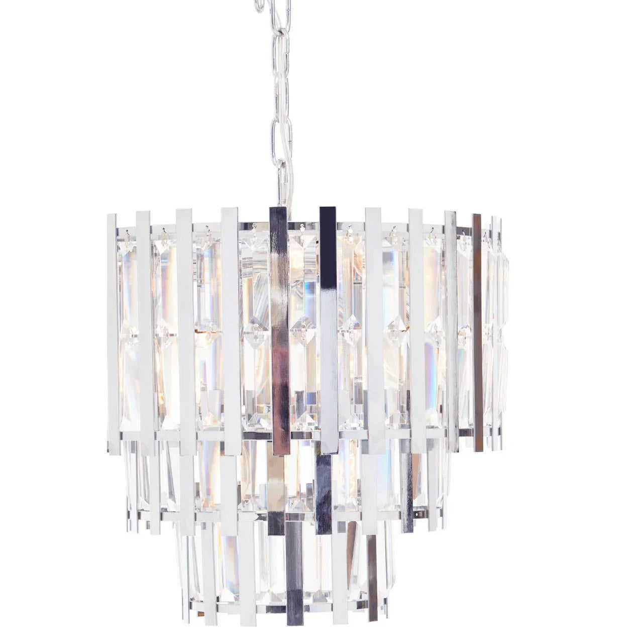 Crystal Chrome Glam Chandelier