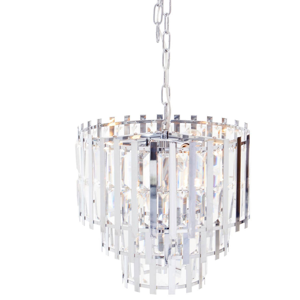 Crystal Chrome Glam Chandelier