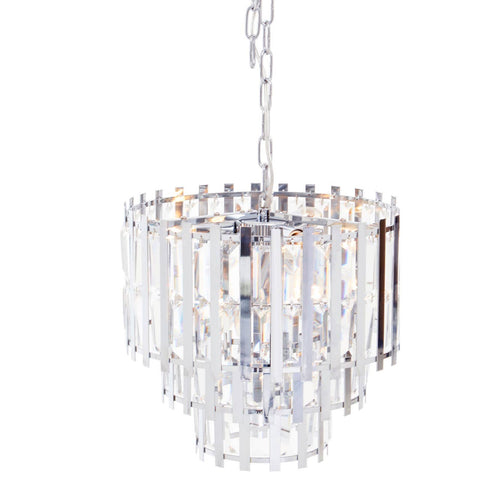 Crystal Chrome Glam Chandelier