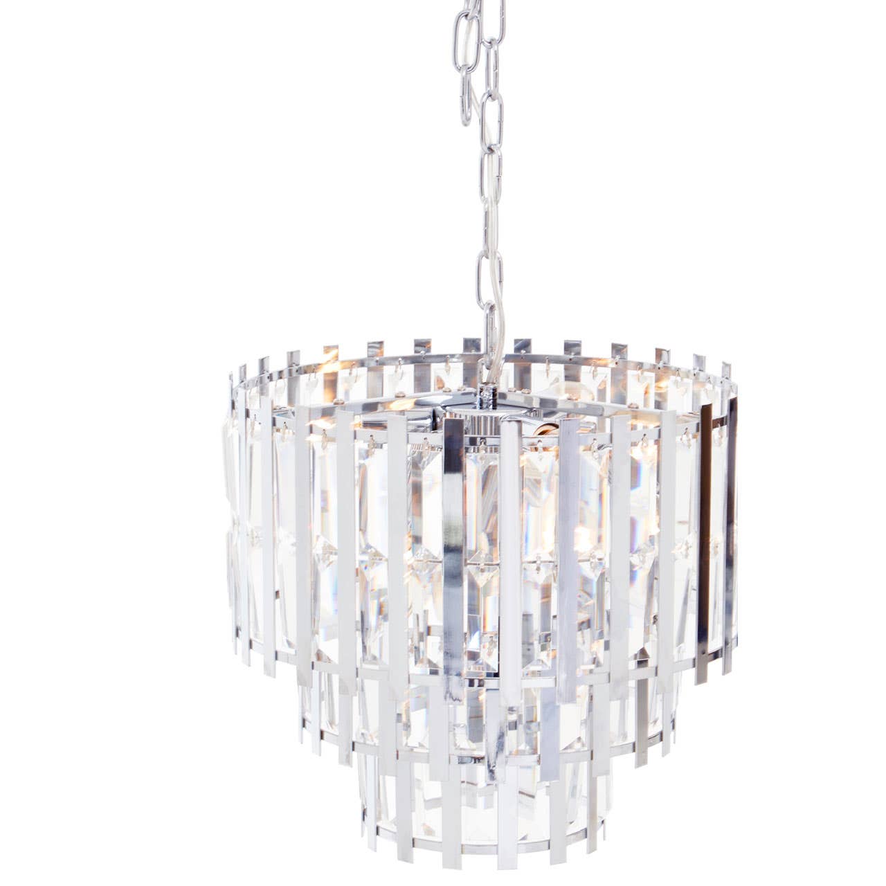 Crystal Chrome Glam Chandelier