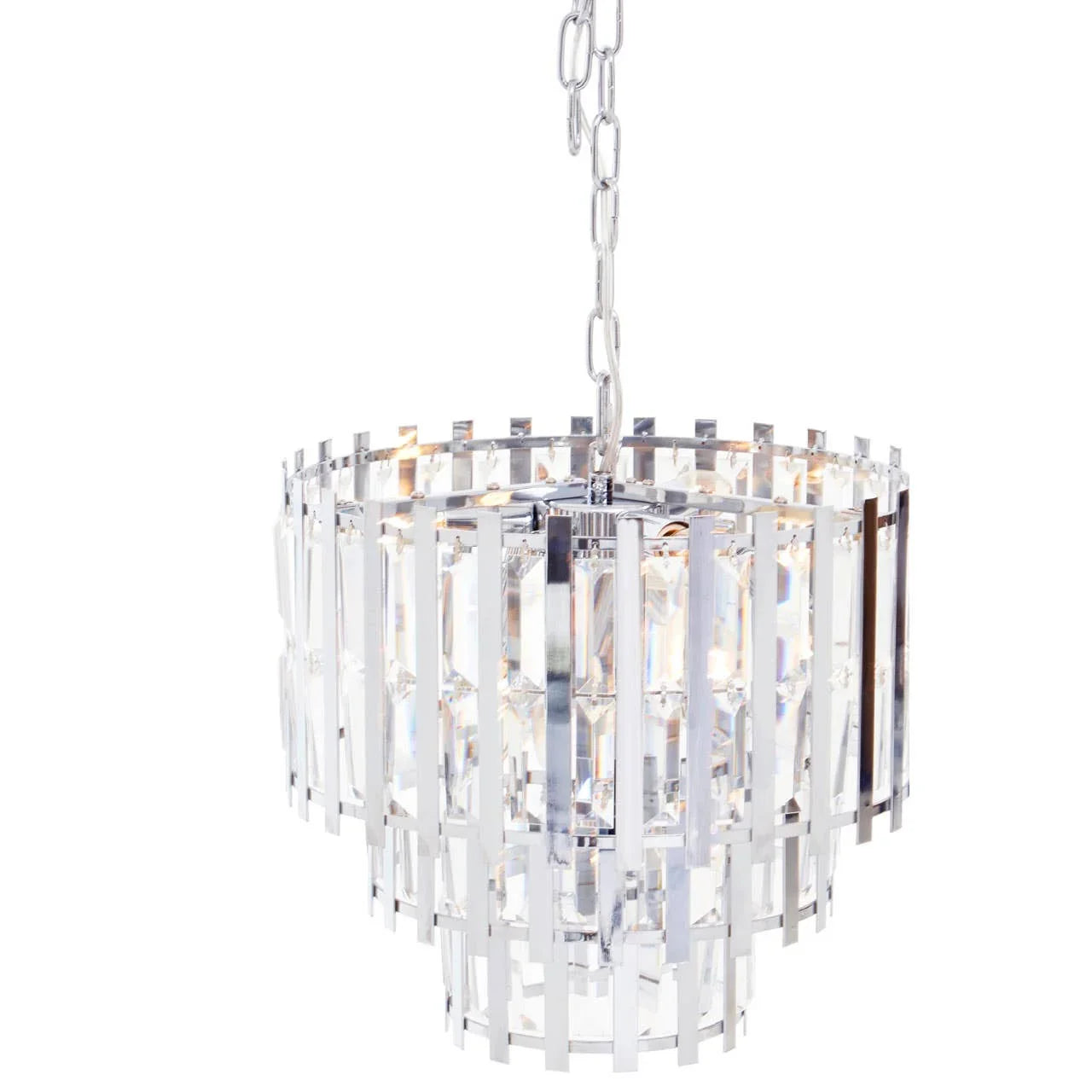Crystal Chrome Glam Chandelier