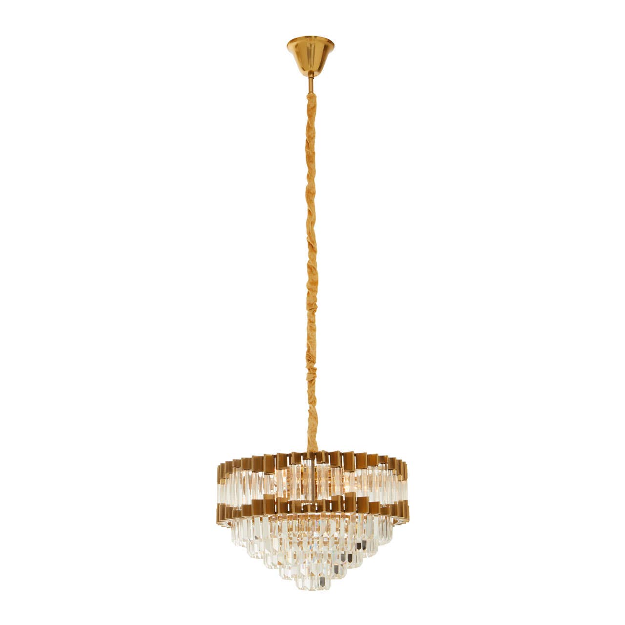 Luxe Crystal Gold Chandelier