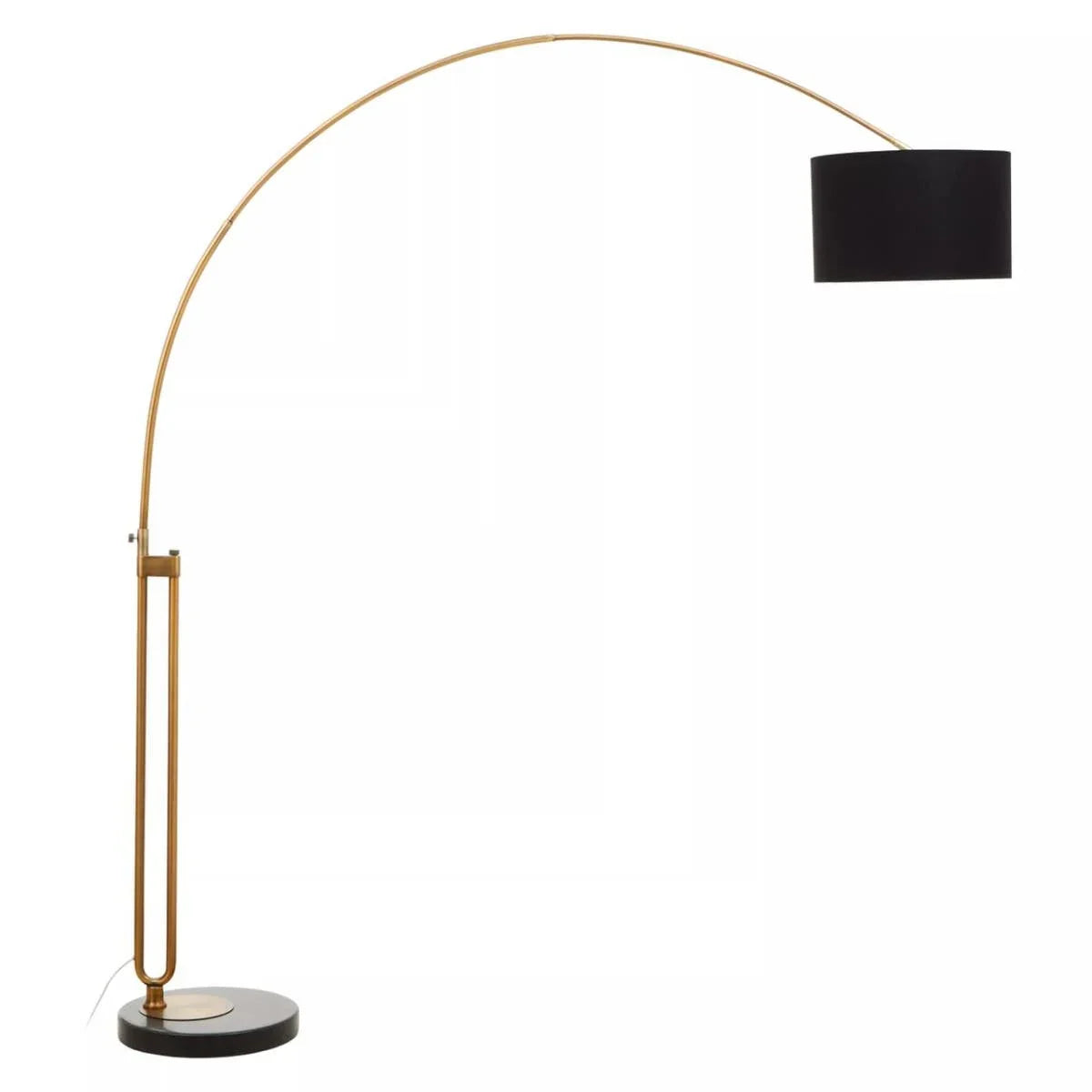 Luxe Arched Brass Floor Lamp