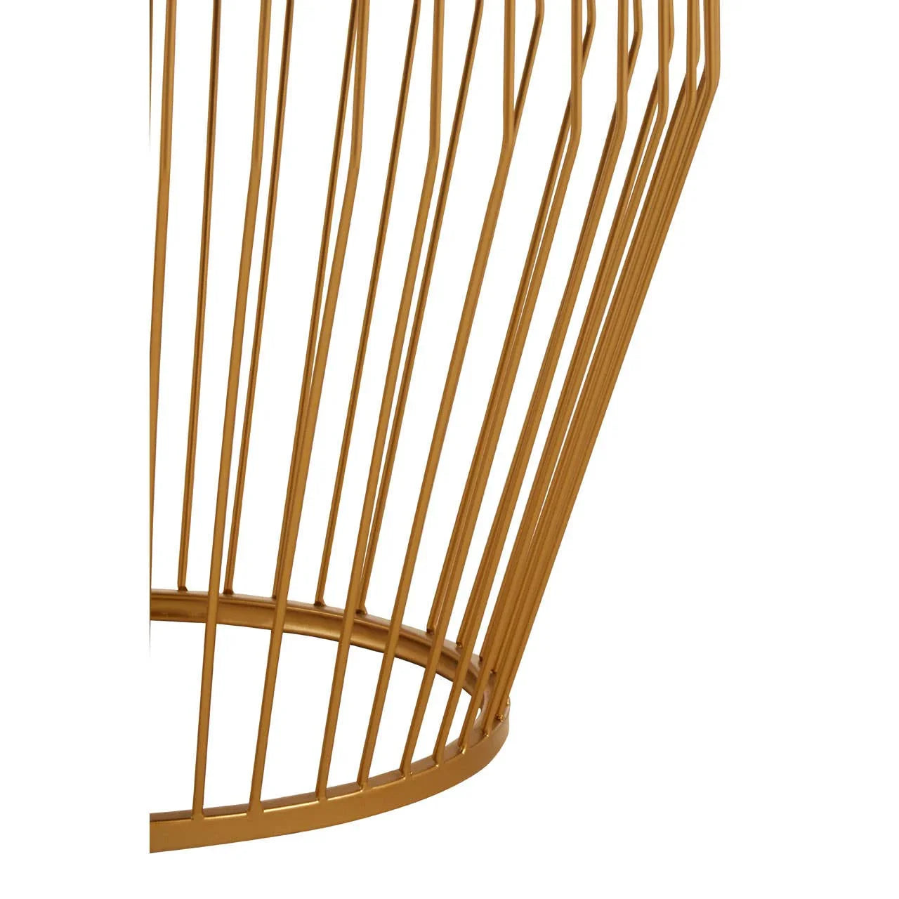 Golden Tapered Wireframe Side Table