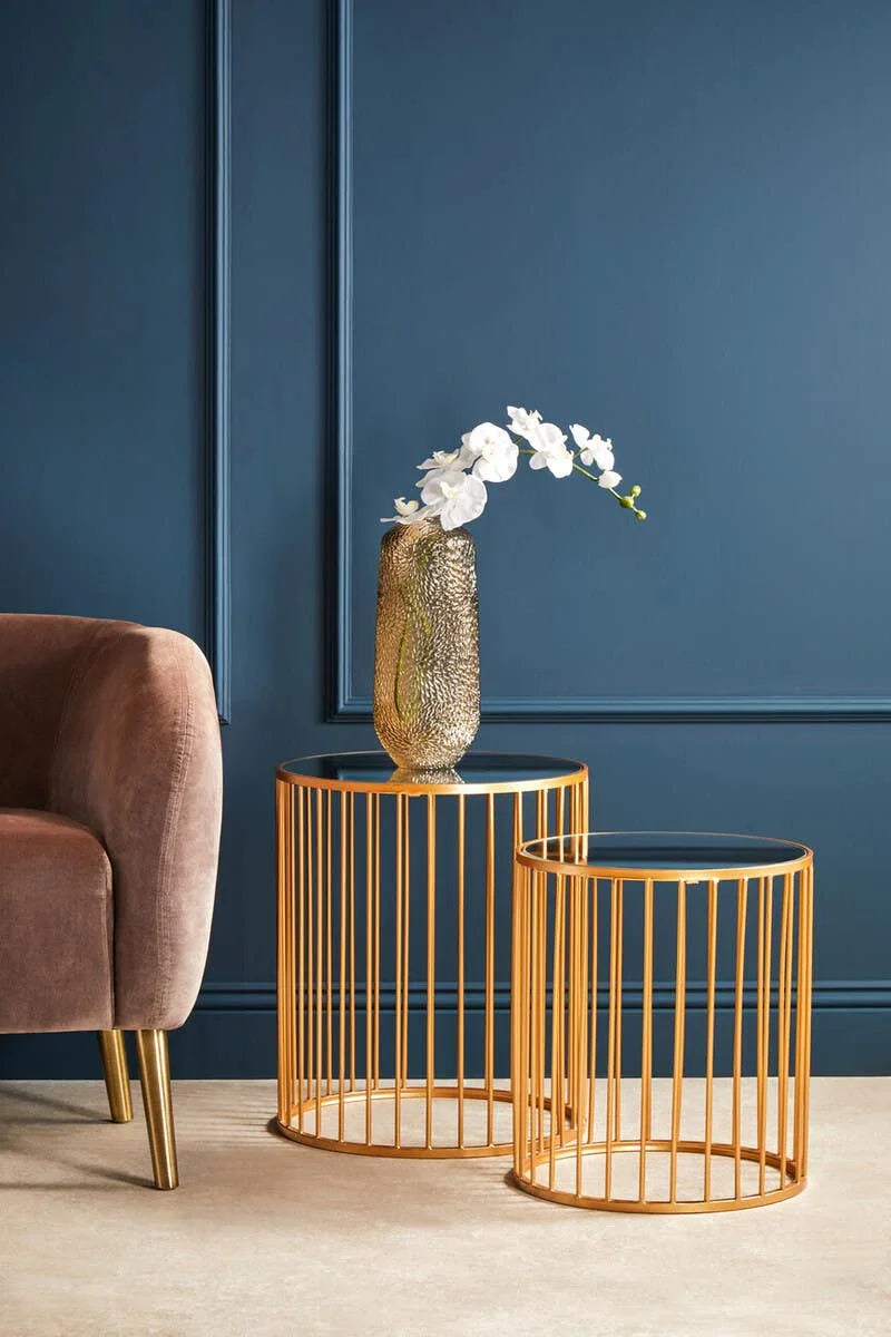 Gold Mirror Side Tables