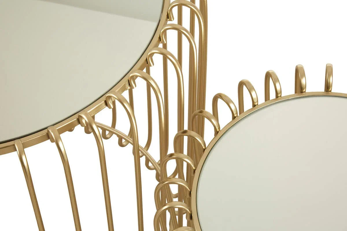 Luxe Wireframe Champagne Side Tables