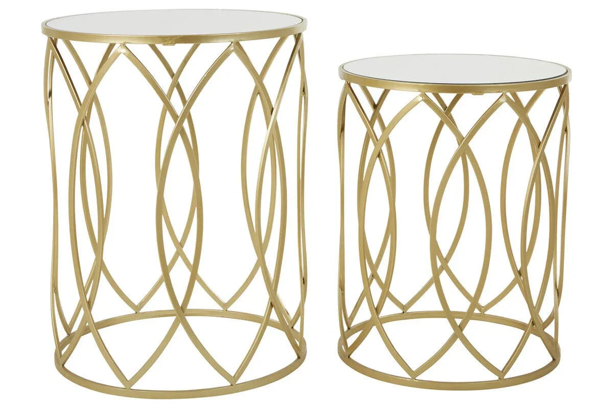 Champagne Finish Side Tables