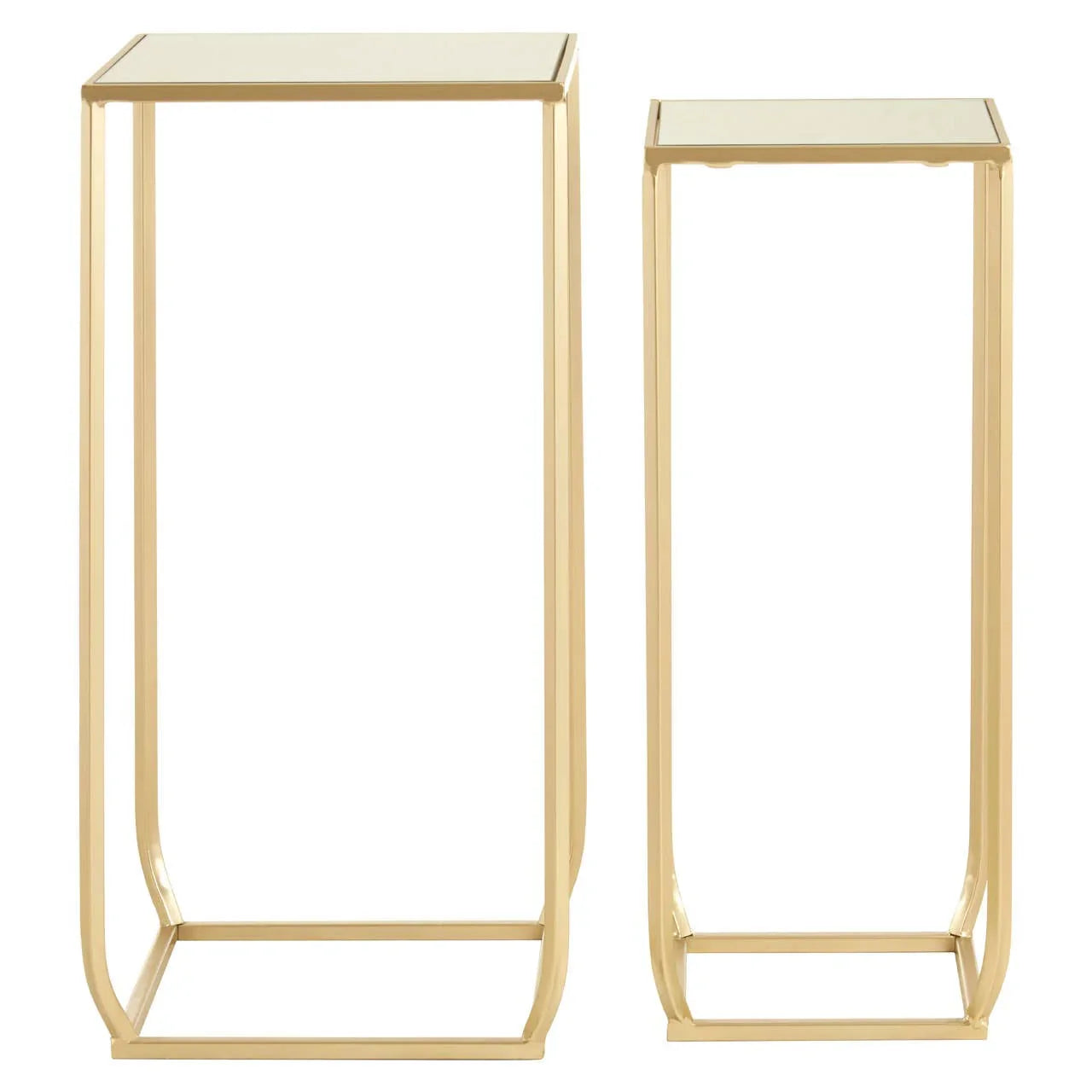 Reflection Champagne Mirrored Side Tables