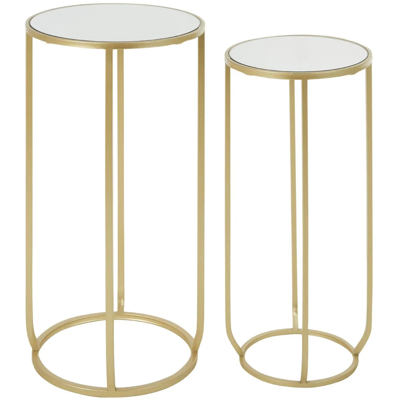 Champagne Metal Side Table Set