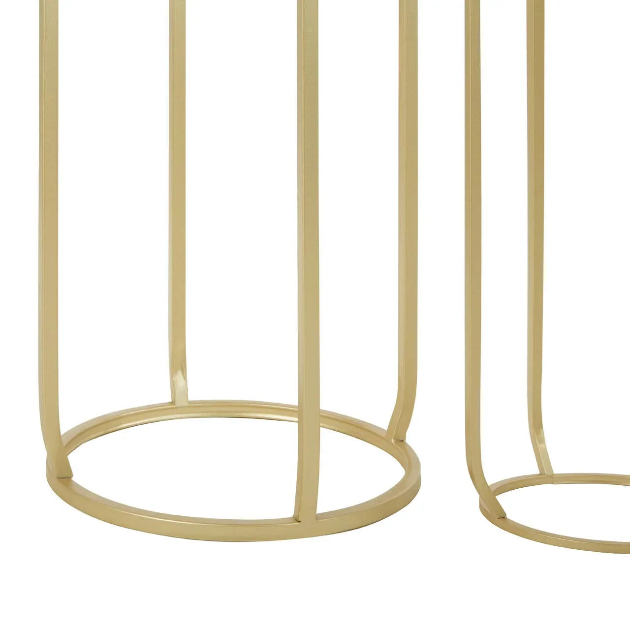 Champagne Metal Side Table Set