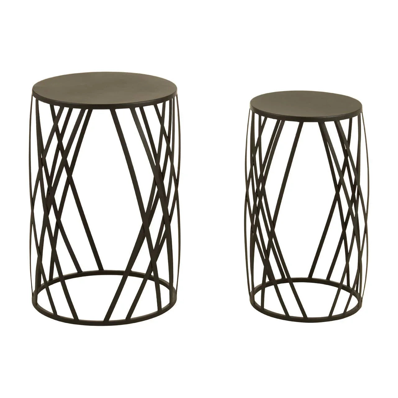 Lattice Design Metal Side Tables